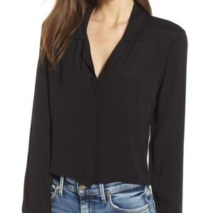 Socialite Black Button Front Top | Small